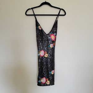 F21 sequin flower dress